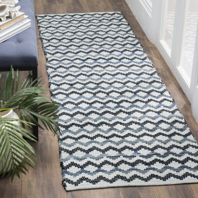 Haqeem Hand Woven Cotton Chevron Rug