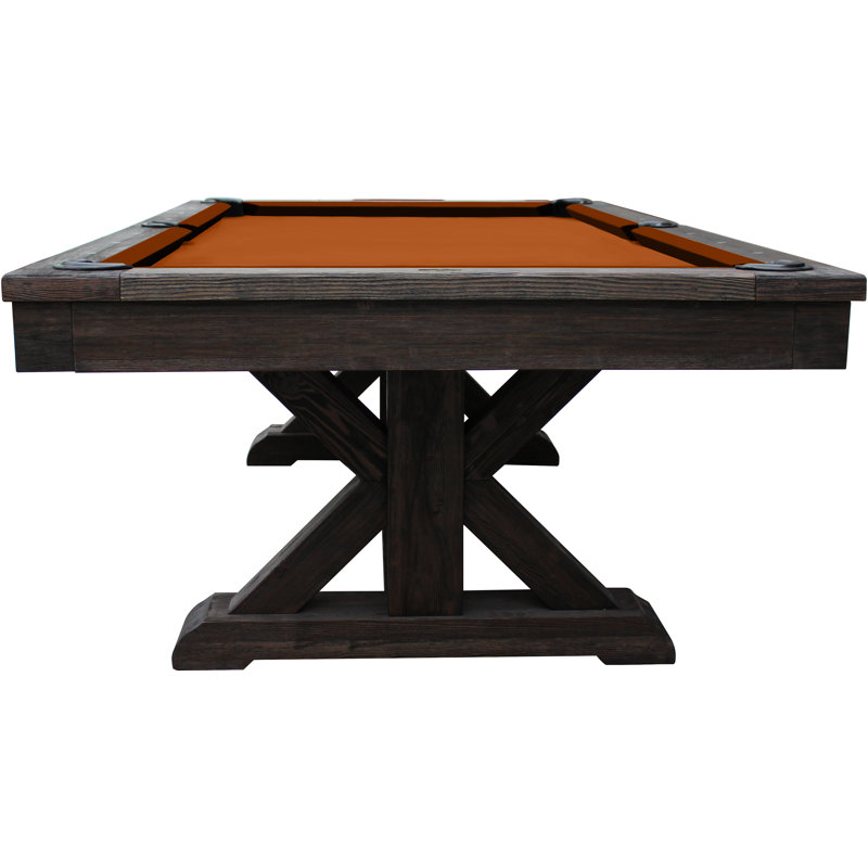 Brazos River Weathered 8' Slate Pool Table with Professional Installation Included, Aztec, Weathered Black