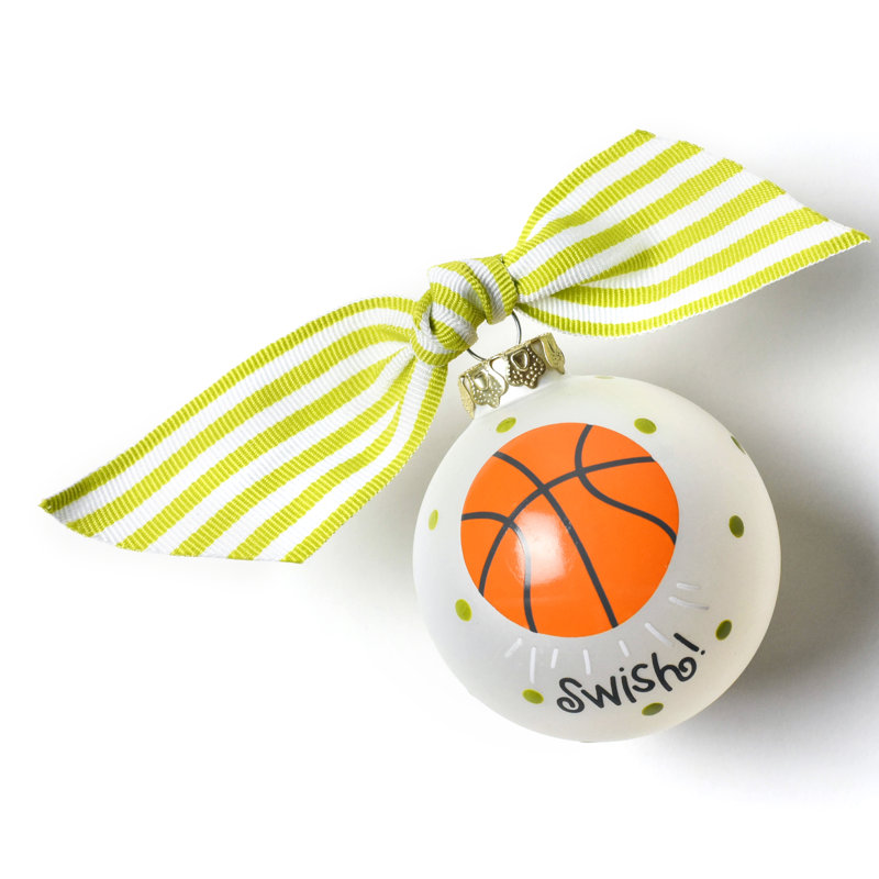 Ornement boule de verre basket