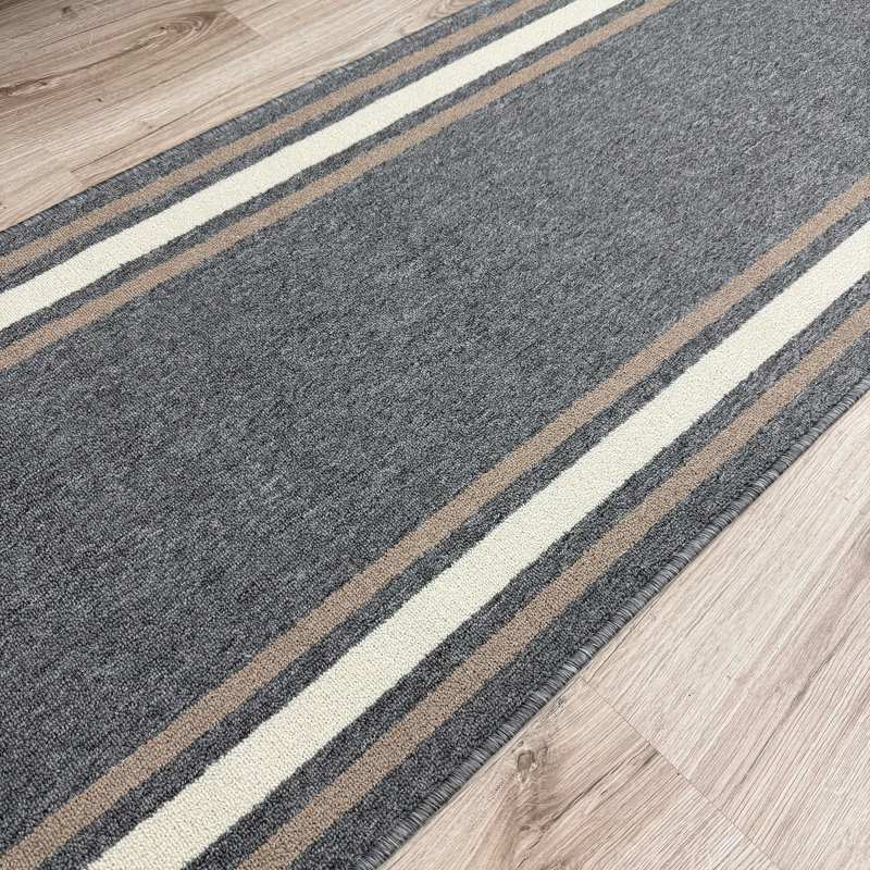 Tapis gris antidérapant sur mesure, Tapis de couloir 3 pi x 5 pi