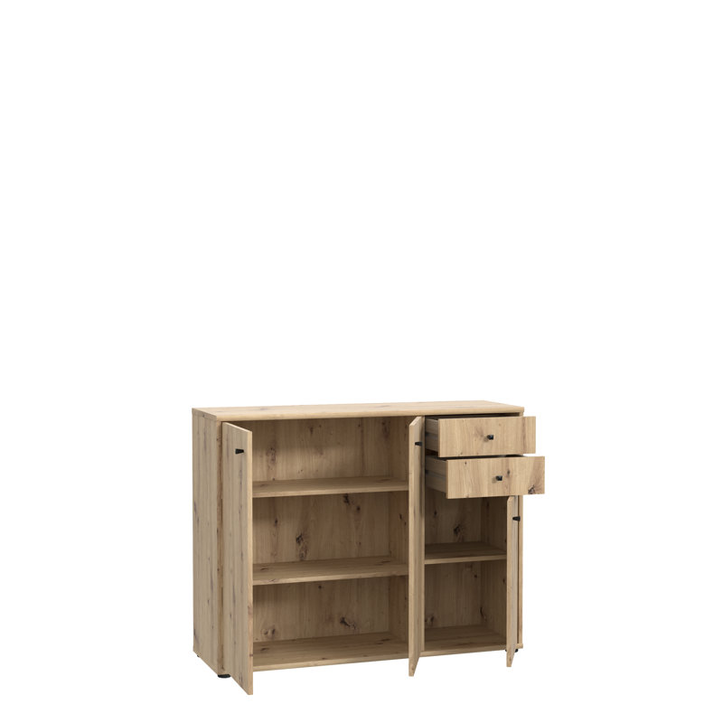 Amandla 108.8cm W 2 - Drawer Chest of Drawers, Artisan Oak