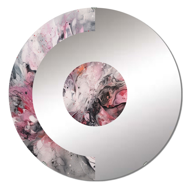 Edvard - Miroir mural demi-cercle, 31,4 po x 31,4 po