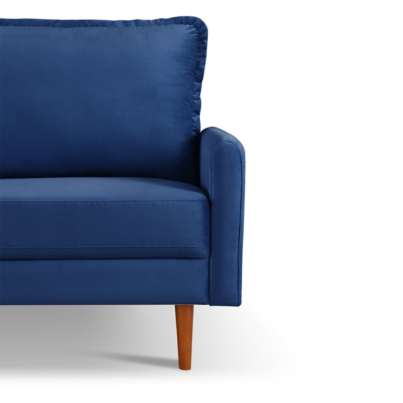 Causeuse rembourrée Hurdland, 100 % polyester bleu