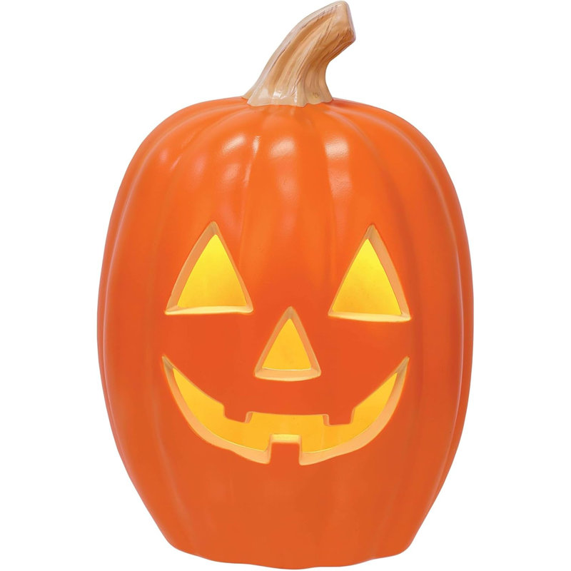 12" Light Up Pumpkin Decoration