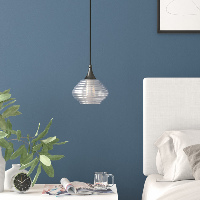 Luminaire suspendu sphérique à 1 lumière Wahl, Bronze anglais