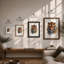 Tiger Face Forward Botanical - Print-1083310443-1083310442