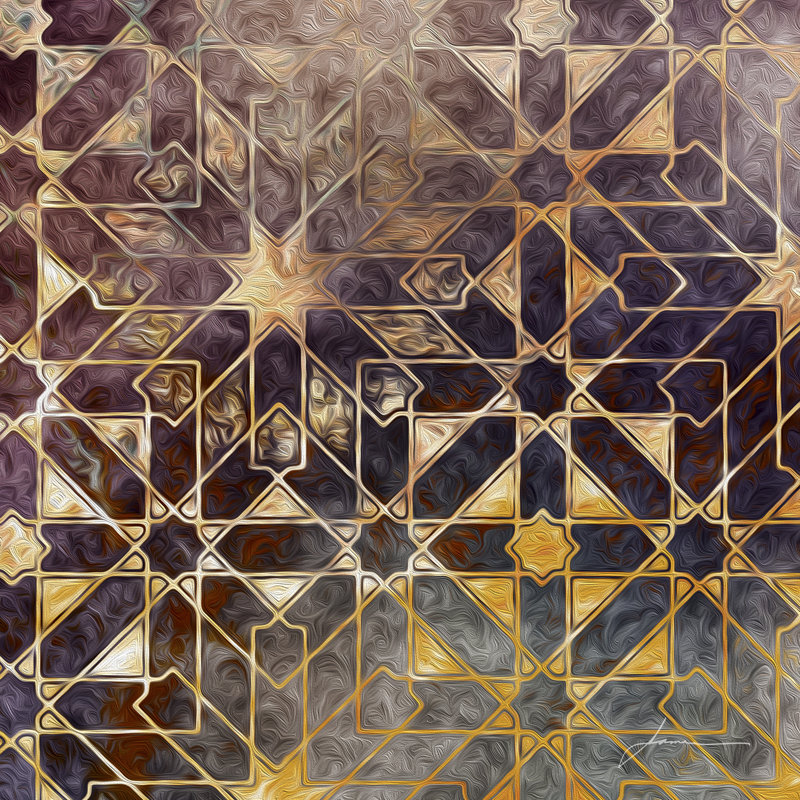 Mystic Tiles I by James Burghardt - Wrapped Canvas Print, 51cm H x 51cm W