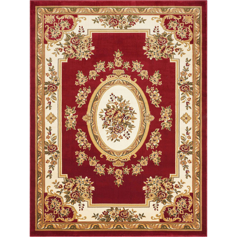 Tapis rouge bourgogne Colindale, Rectangle 3 pi 11 po x 5 pi 3 po