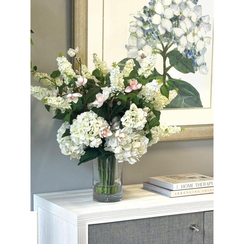 Floral Arrangement with Hydrangeas, Butterfly Magnolias and Snapdragons