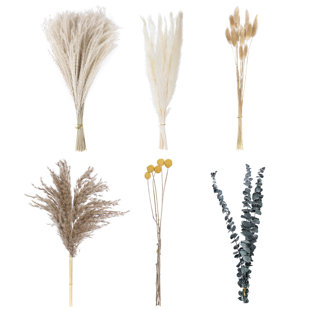 85PcsPampas Grass Decorative Vase Home Arrangements, Dried Natural Pampas  Grass Plants Dried Flowers 43 cm