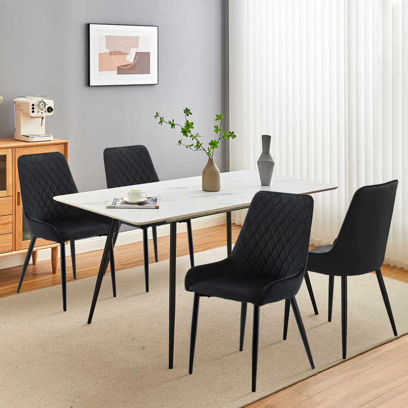 Ambrea Upholstered Dining Chair, Black