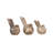 3 Piece Set Petrified Birds Figurine