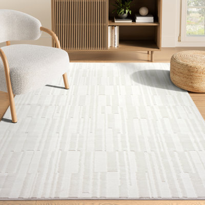 Tapis linéaire texturé crème Abani Jceura NTL180A