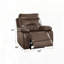Fauteuil inclinable en cuir brun GEL Match