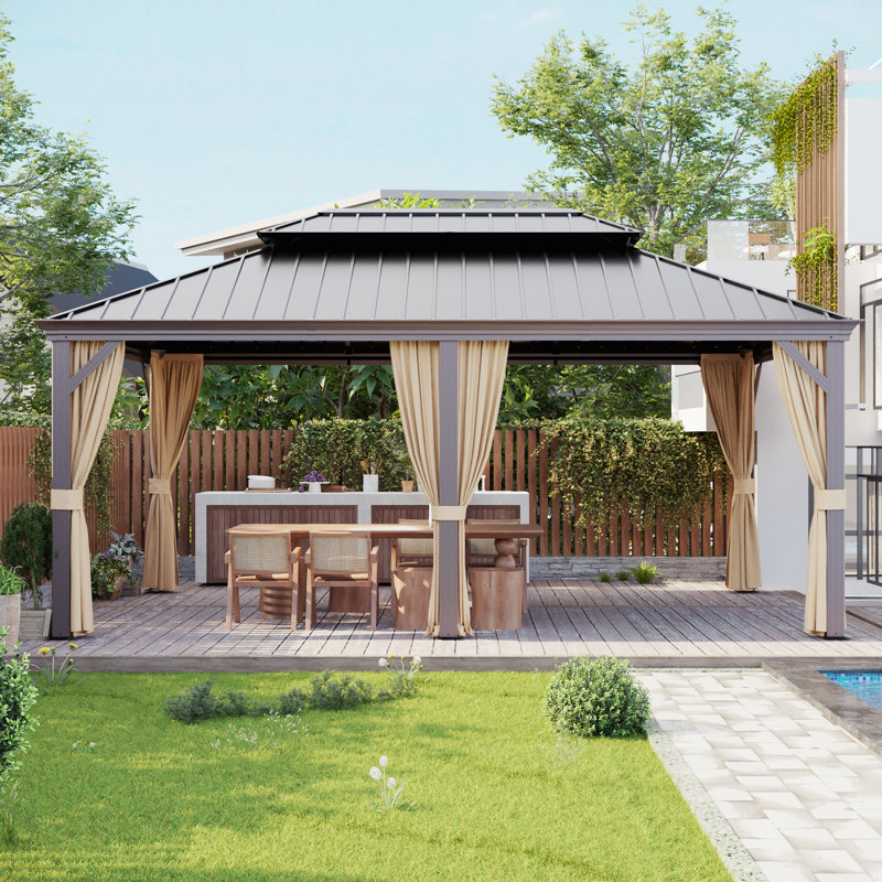 Pavillon de jardin en aluminium, 20 pi x 12 pi