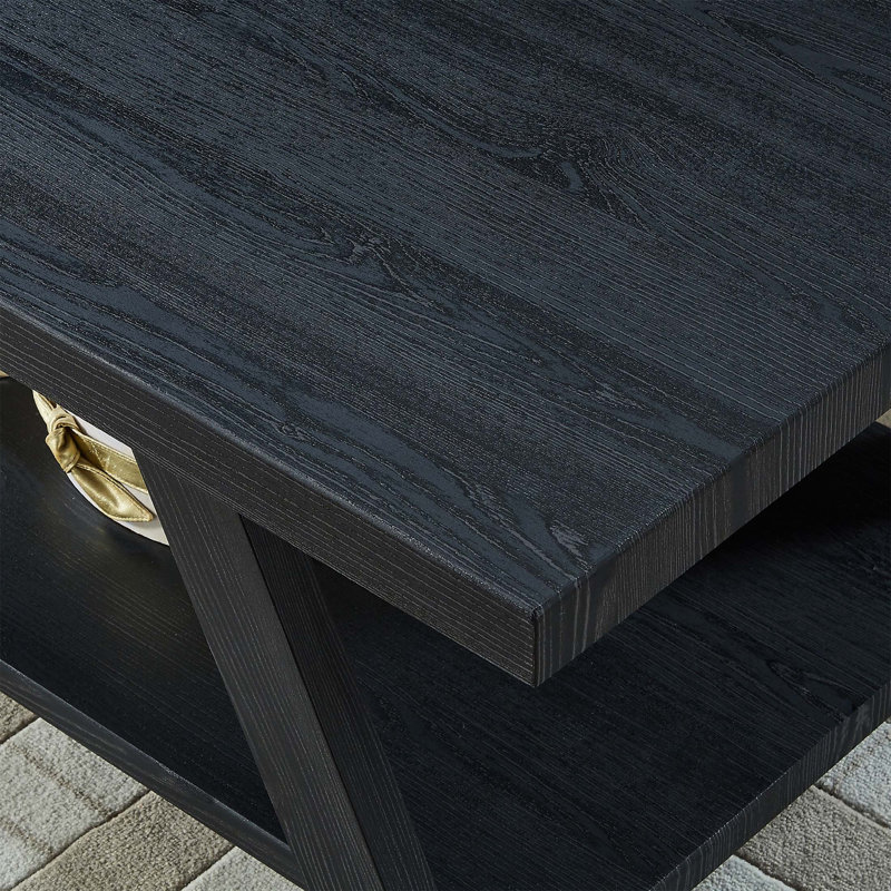 Athens Contemporary Replicated Wood Shelf Coffee Set Table, Perfect for Modern Living and Stylish Storage Solutions.
