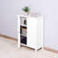 Armoire de rangement de salle de bain blanche à double porte avec tablette réglable - grande capacité pour les serviettes et les articles divers