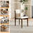  Dining Chair With Cotton Linen and Solid Wood Legs Partial Assembly