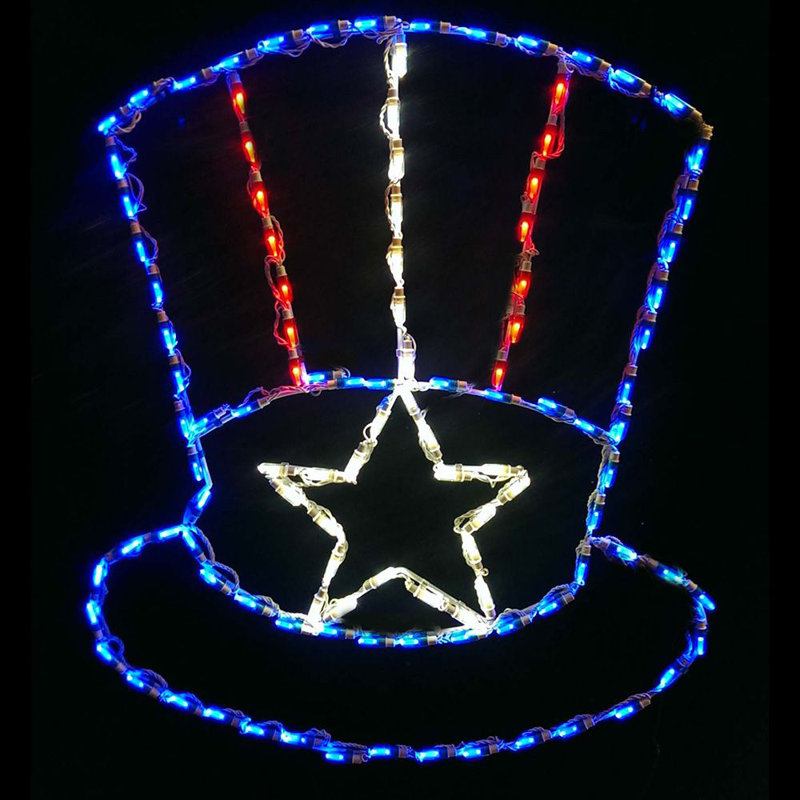 Uncle Sam Hat Patriotic LED Display (35")