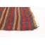 Tapis décoratif en laine de conception unique 4 pi 1 po x 6 pi noué à la main New Age en laine beige/rouge/bleu marine