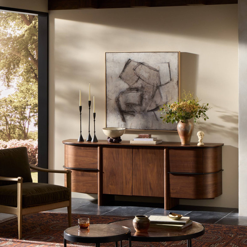 Theo Sideboard-Dark Brown Walnut Veneer