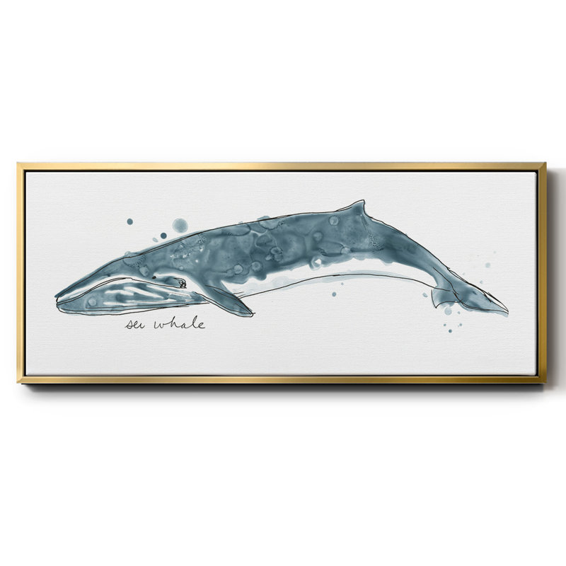 Whale I- Framed Canvas