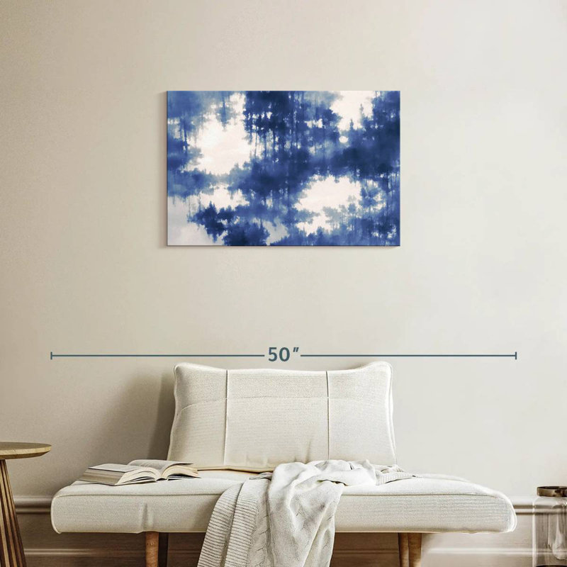 Avery Abstract Blue Forest Reflection, 20" H x 30" W
