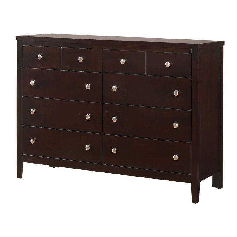 Commode double 8 tiroirs Heady, Cerisier