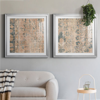 " Faded Textile III " 2 - Pieces