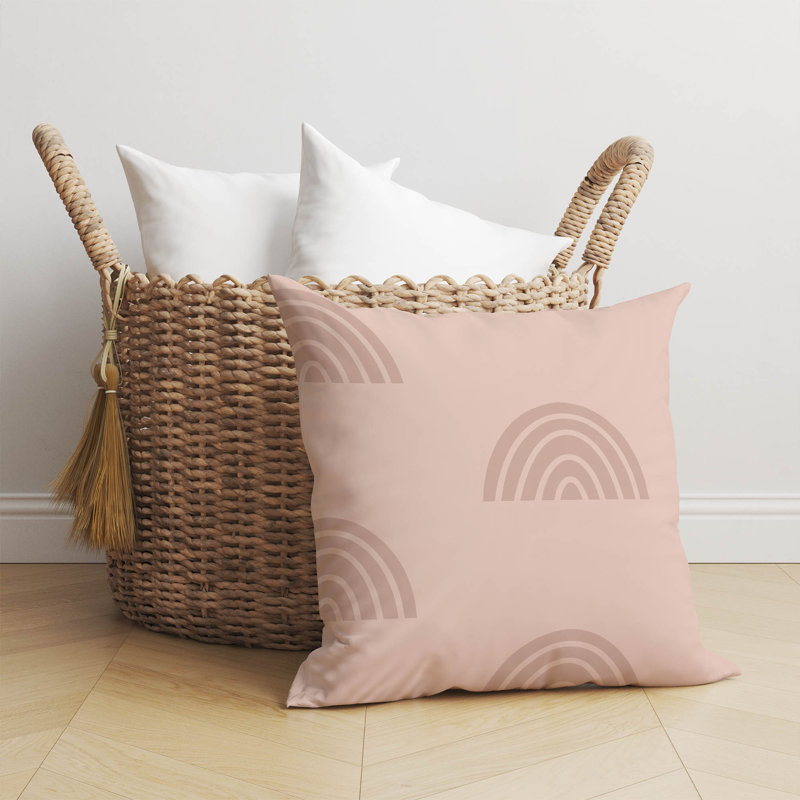Plain Bows Match Throw Pillow, 18"H x 18"W, Pink