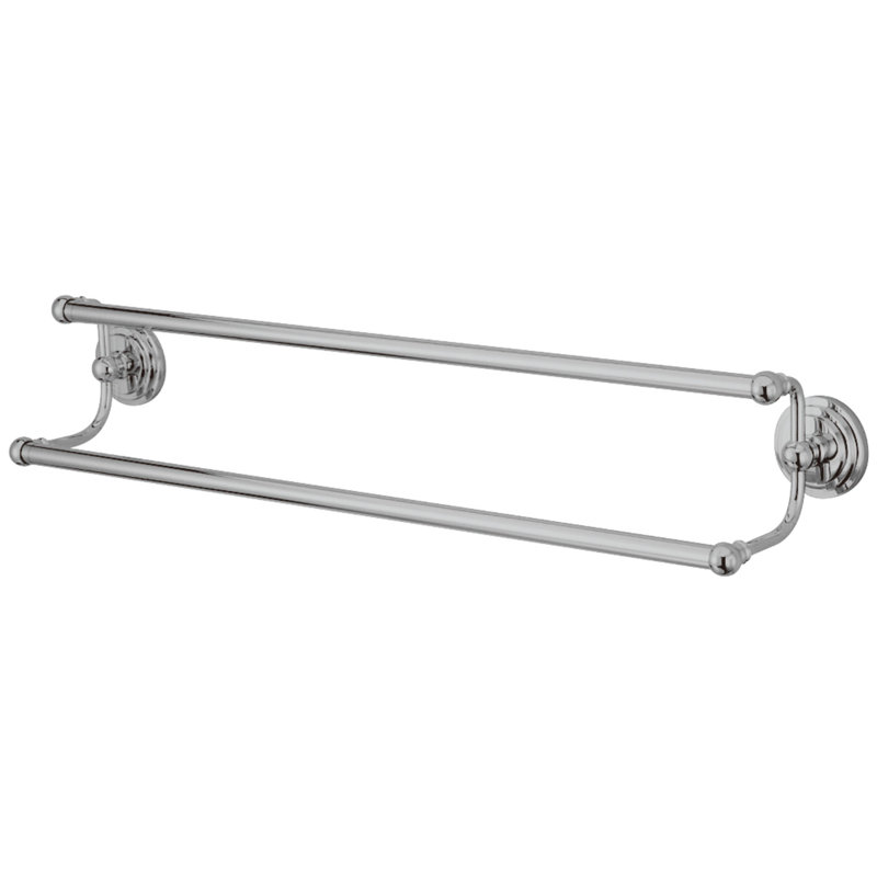Kingston Brass Milano 24-Inch Dual Towel Bar, Polished Chrome, 4.75'' H x 26.63'' L x 4.75'' D