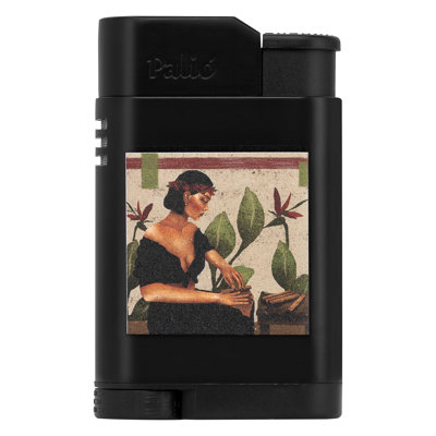 Briquet de table Palio Ballista Jet-flamme Havana Beauties Global Nft Gallery Series, Portrait de cigares cubains, Fumée fiable, résistant au vent (Havana Delight)