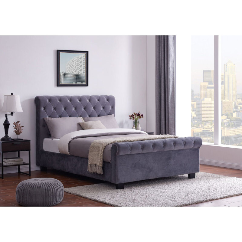 Camelford Upholstered Ottoman Storage Bed, Kingsize (5'), Grey
