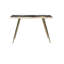Console contemporaine brune en bois pétrifié brun, 47 po x 17 po x 31 po