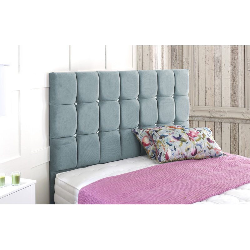 Higgenbotham Upholstered Headboard, Small Single (2'6), Sky Blue