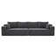 Canapé modulaire Boneless de 140 po en forme de nuage, canapé modulaire moderne avec siège profond, fauteuils rembourrés pour la chambre à coucher du salon, aucun assemblage requis (gris, 4 sièges)-970508037