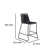 Blomquist Outdoor Counter or Bar Height Stackable Stool in Metal and Rope
