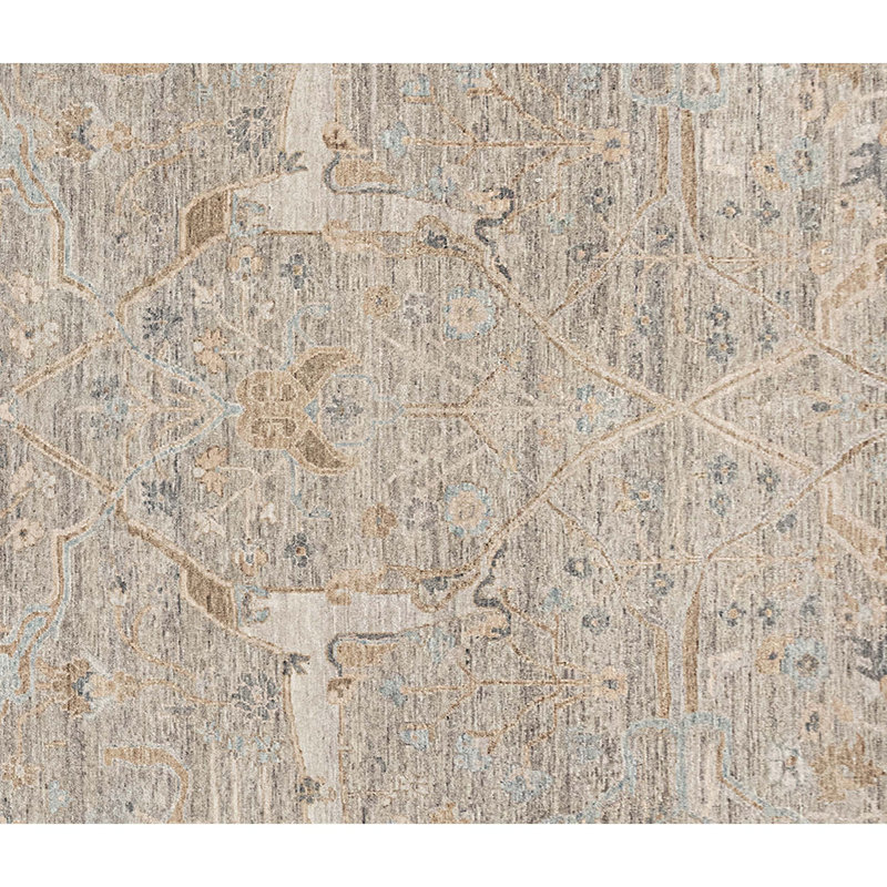Hand Knotted Wool Indoor Rug, Rectangle 5' x 8'