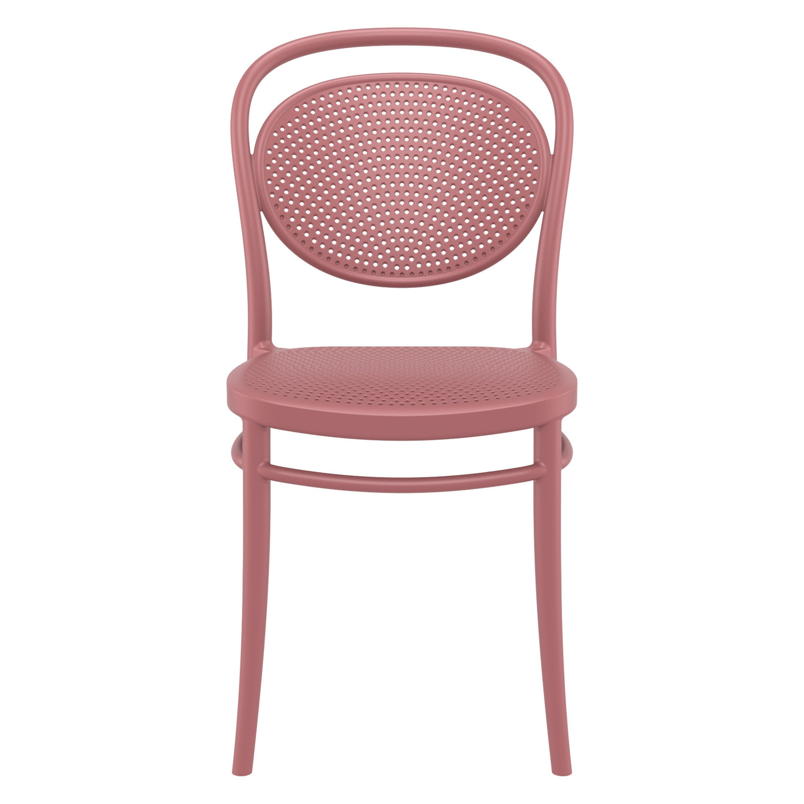 Farrah Stackable Patio Side Chair, Marsala