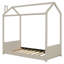 Lit simple en bois et velours, beige-1850106107