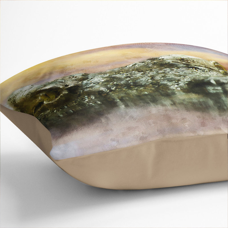 Square Cushion, 40cm H x 40cm W x 15cm D, Stone