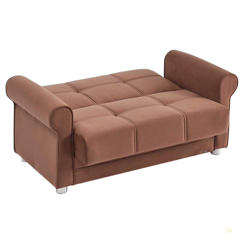 Canapé convertible avec rangement Primenest Liora Collection, Brun-roux