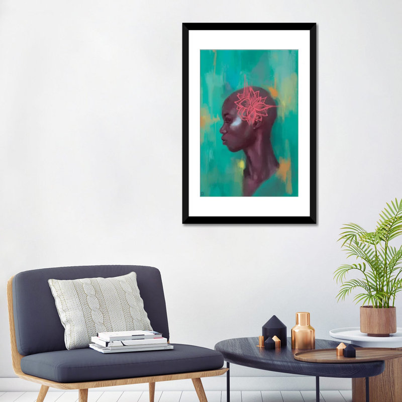 Amaryllis, reproduction d’art sur toile tendue, H 24 po x l 16 po x P 1 po, Papier d'art encadré noir, Blanc