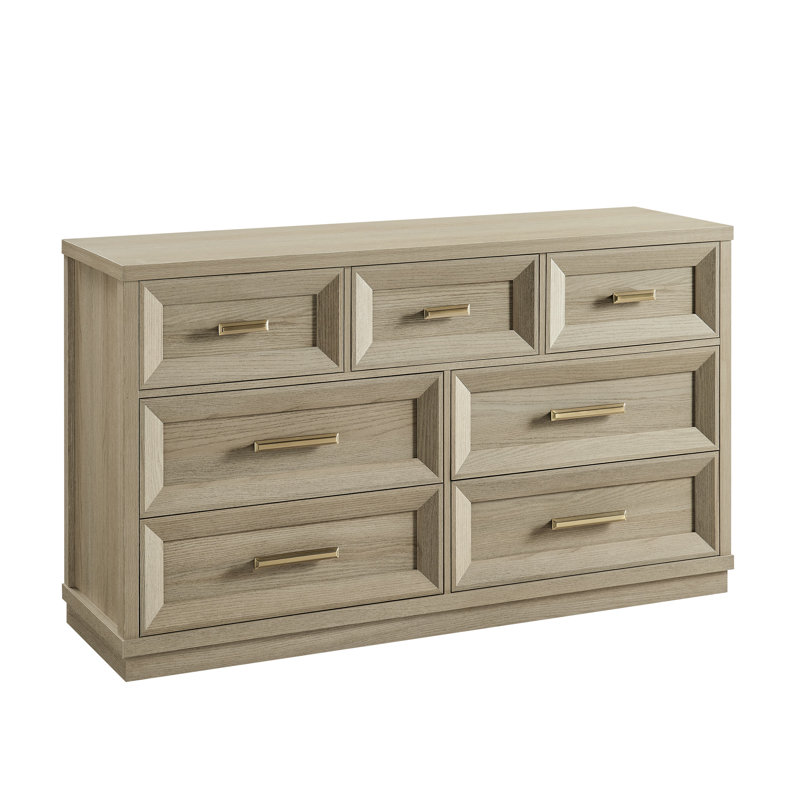 Commode 7 tiroirs Rylo, Gris