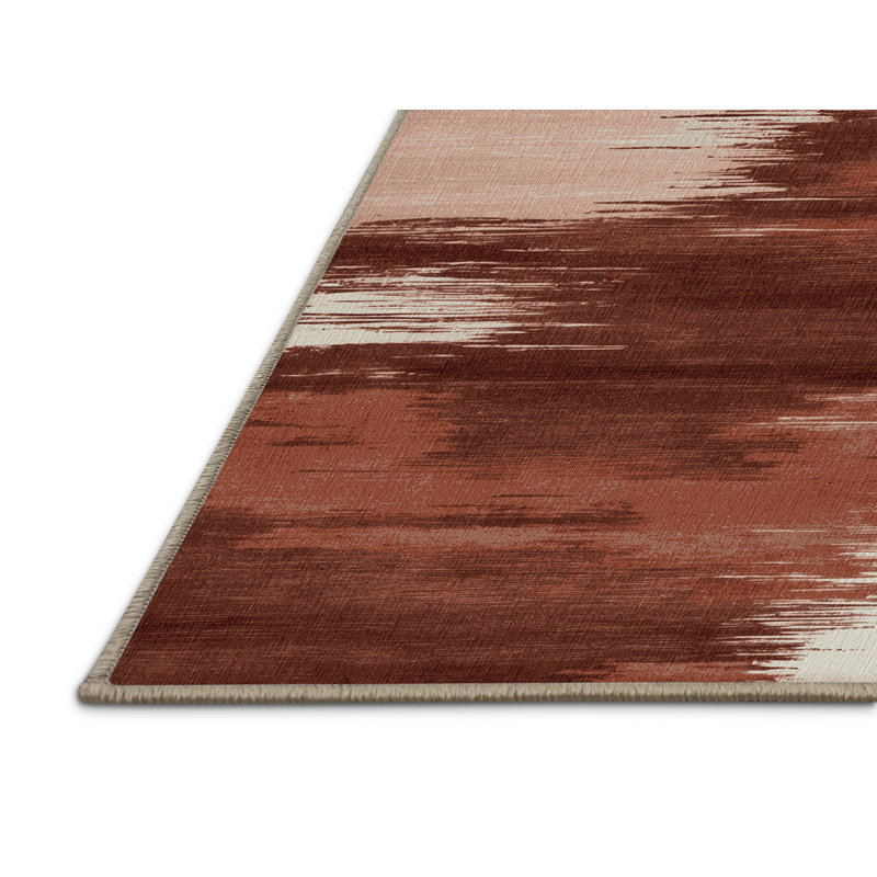 Tapis beige lavable à la machine, Carré 5 pi