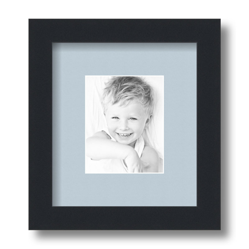 Matte Picture Frame with Mat, Baby Blue