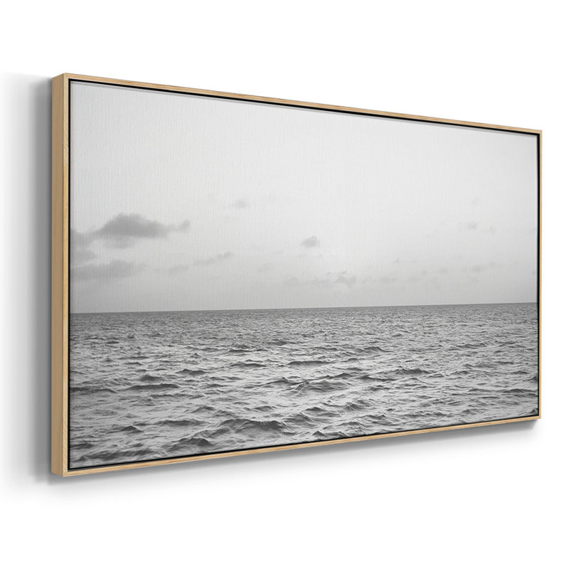 D'un bord à l'autre, toile tendue avec châssis, prête à être accrochée, H 21 po x l 41 po, Naturel