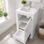 Meuble-lavabo de salle de bain avec porte à fermeture en douceur, tiroir et tablette réglable-1265122436