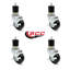 3.5 Inch Hard Rubber Wheel Swivel 1-7/8 Inch Expanding Stem Caster Set Brake SCC/SCC-EX20S3514-HRS-TLB-MTG21-4