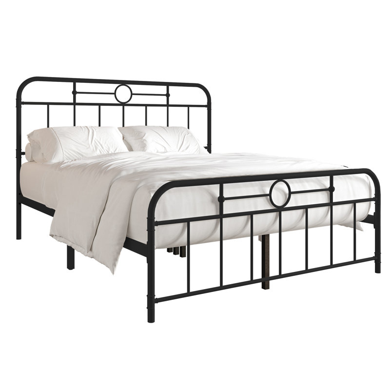 Avier Metal Spindle Bed, Black, King